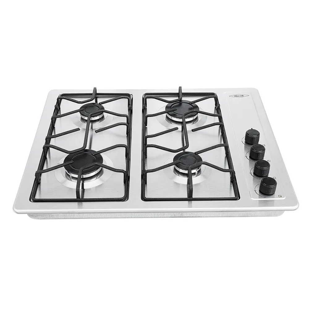 Estufa de empotrar inox 66X54 cm platina a gas natural Haceb